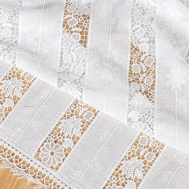 ผ้าลูกไม้ปักลายขอบฝ้ายใหม่ พร้ - Sewing Thread In Textile บทวิจารณ์และราคา
